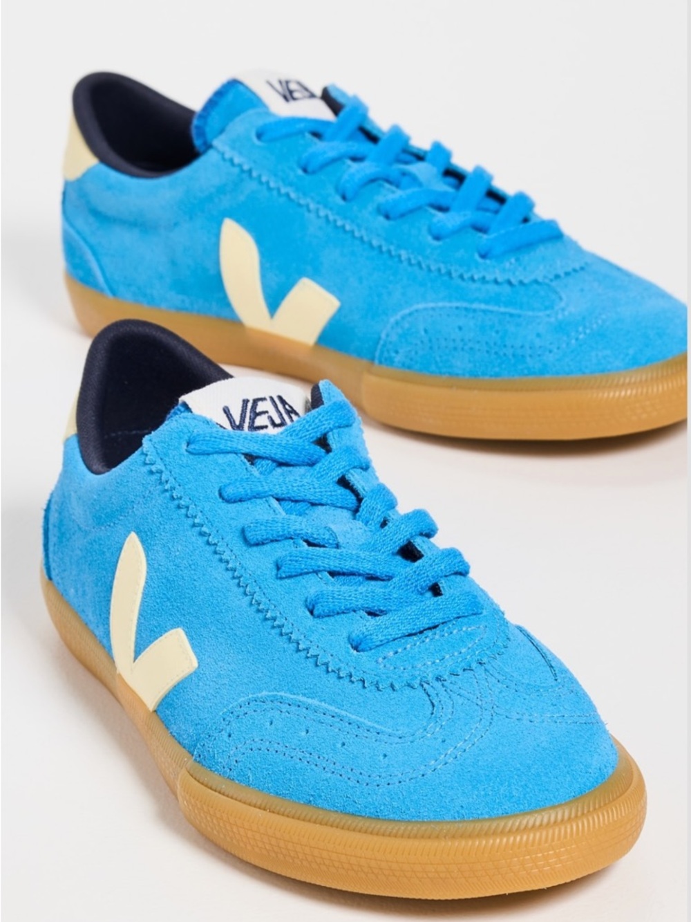Veja Blue suede Volley Sneaker. Size 8 EU 39 - Picture 2 of 11